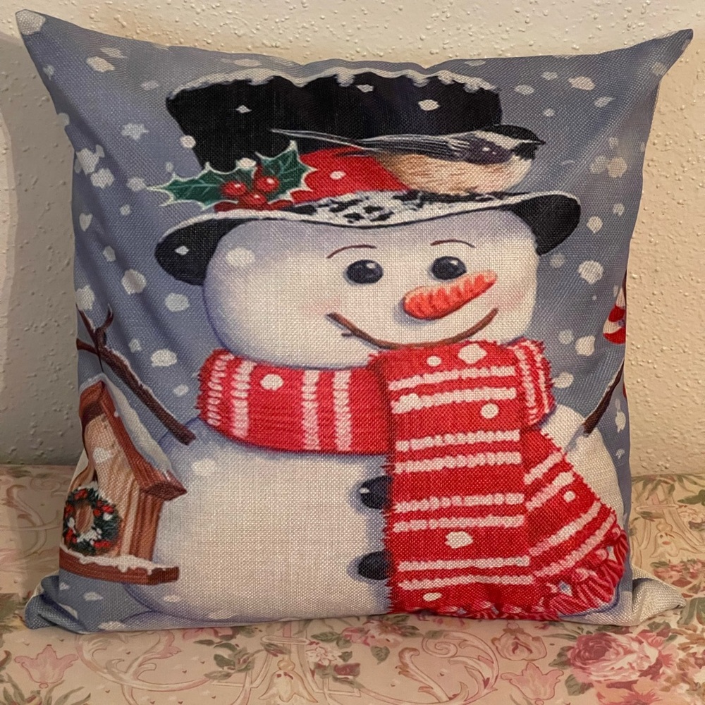 New Christmas Snowman Decorative Throw Pillow